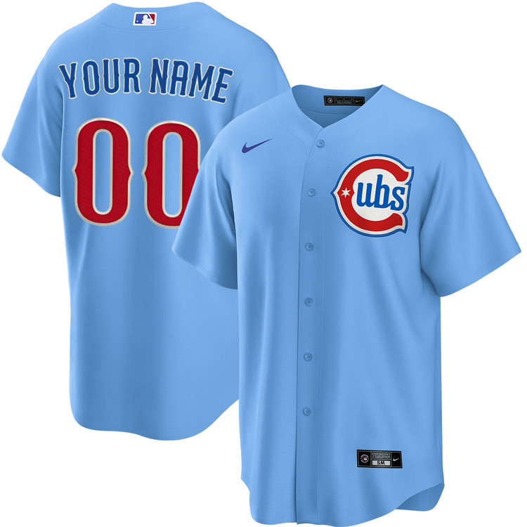 Chicago Cubs Personalized Blues Alternate Jersey
