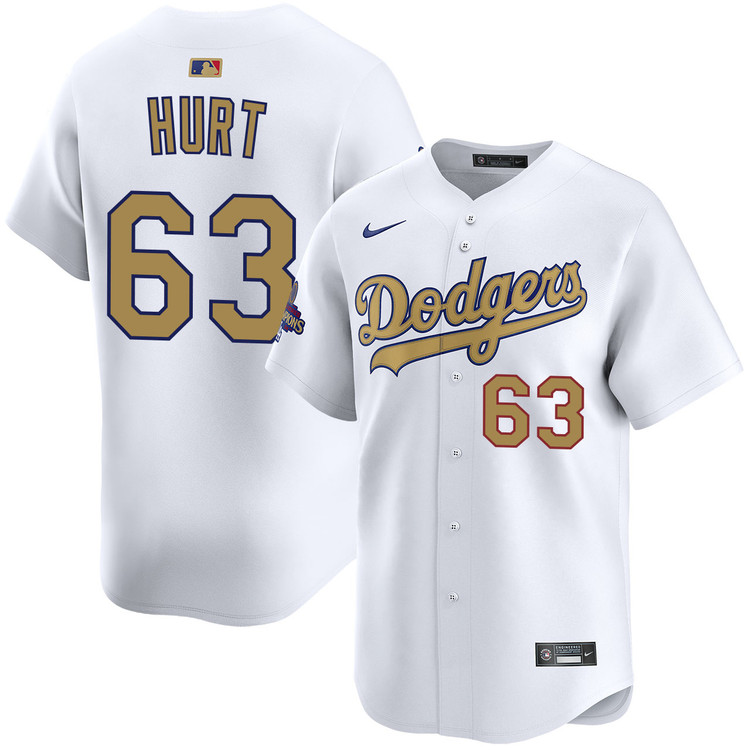 Kyle Hurt Los Angeles Dodgers Home 2025 Gold Collection Limited Jersey