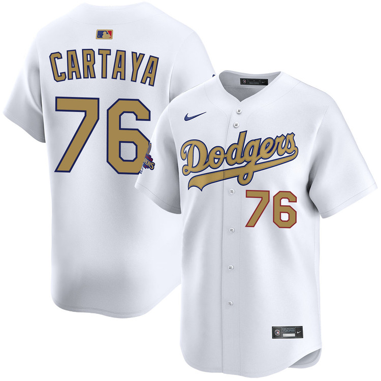Diego Cartaya Los Angeles Dodgers Home 2025 Gold Collection Limited Jersey