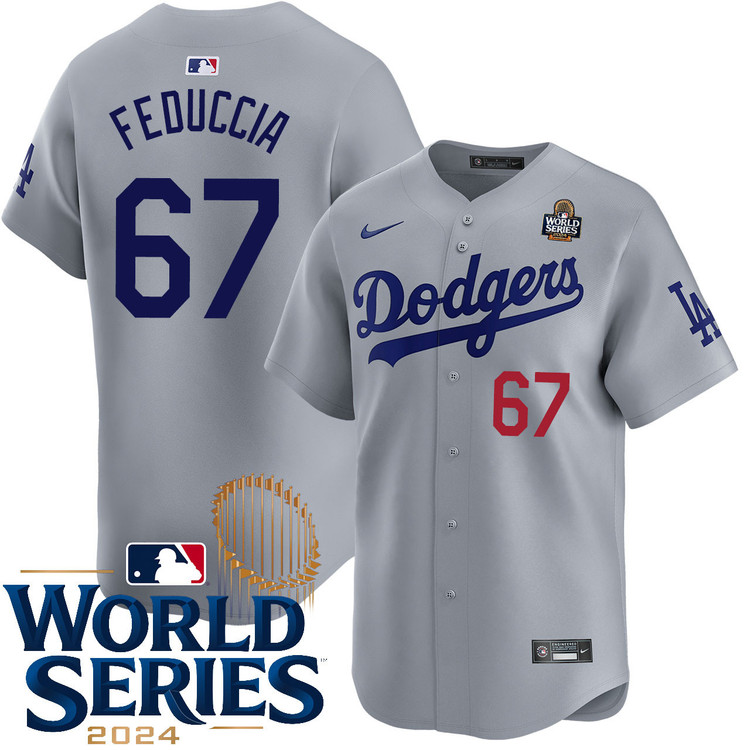 Hunter Feduccia Los Angeles Dodgers Alternate Road Limited World Series Jersey