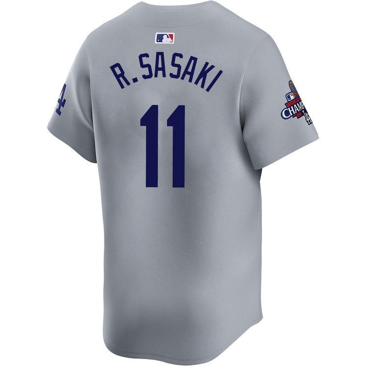 Roki Sasaki Los Angeles Dodgers Alternate Road Limited World Series Champions Jersey