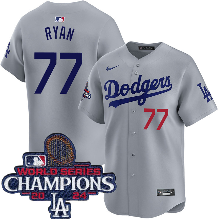River Ryan Los Angeles Dodgers Alternate Road Limited World Series Champions Jersey