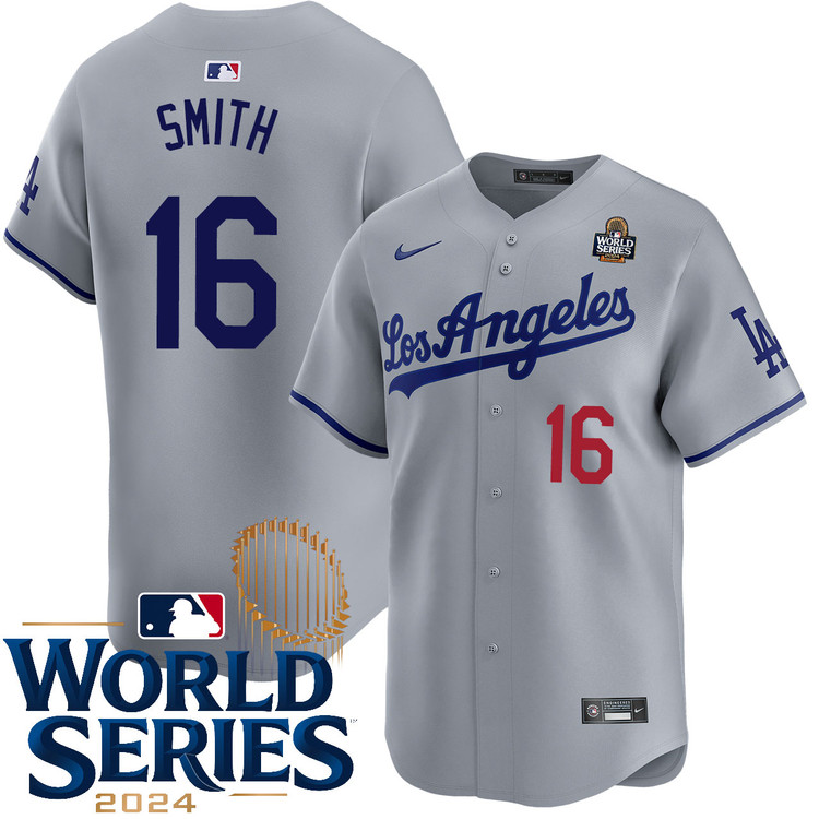 Will Smith Los Angeles Dodgers Road Limited World Series Jersey