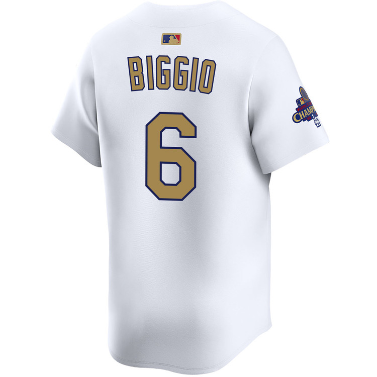 Cavan Biggio Los Angeles Dodgers Home 2025 Gold Collection Limited Jersey