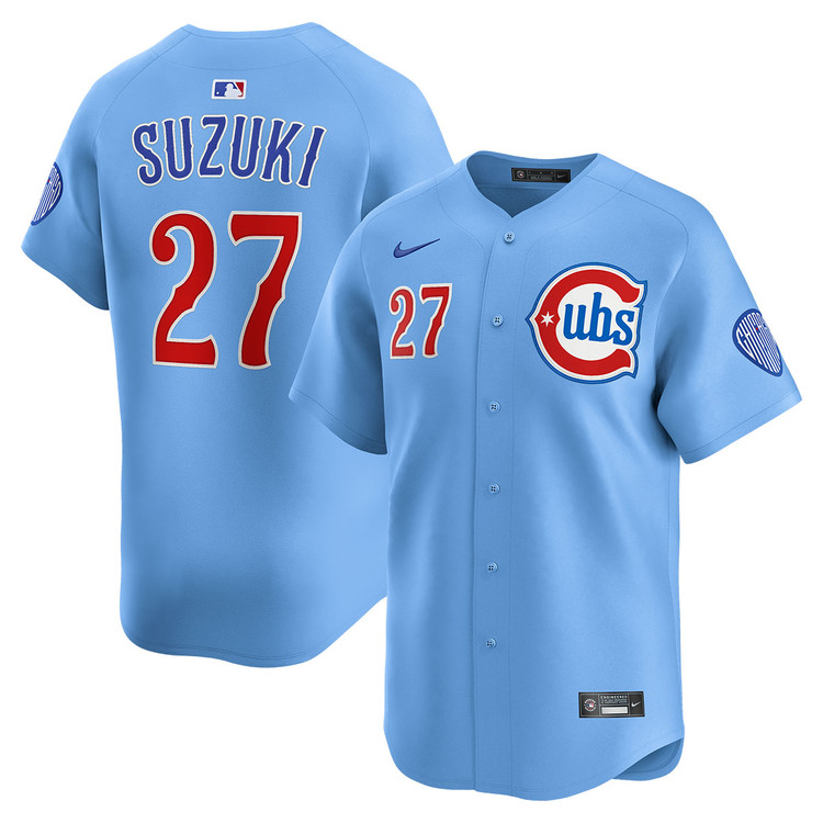 Seiya Suzuki Chicago Cubs Youth Blues Alternate Limited Jersey