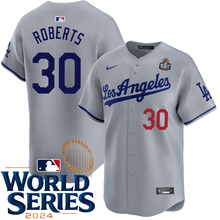 Dave Roberts Los Angeles Dodgers Road Limited World Series Jersey