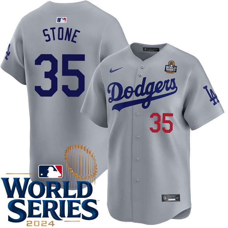 Gavin Stone Los Angeles Dodgers Alternate Road Limited World Series Jersey