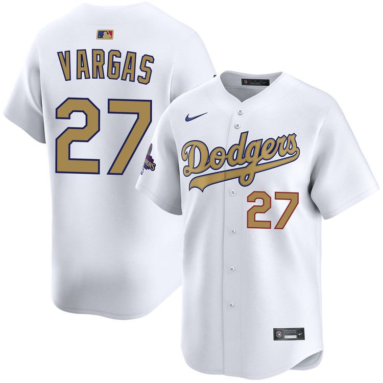 Miguel Vargas Los Angeles Dodgers Home 2025 Gold Collection Limited Jersey