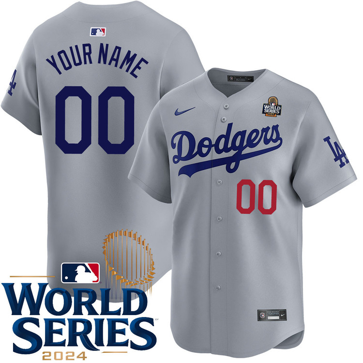 Los Angeles Dodgers Personalized Alternate Road Limited World Series Jersey