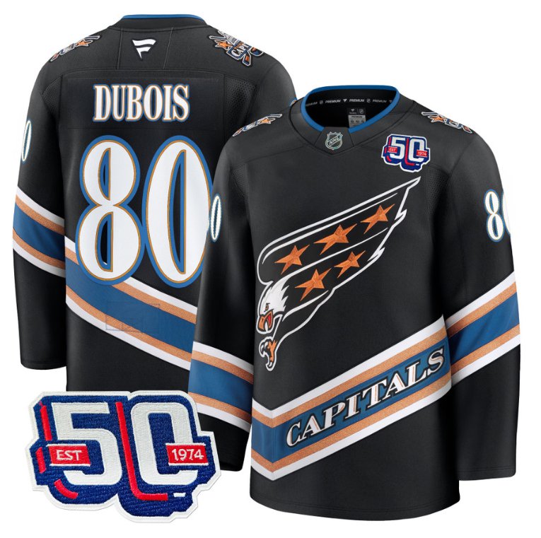 Men Pierre Dubois Jersey #80 Washington Capitals 50th Stitched Screaming Eagle