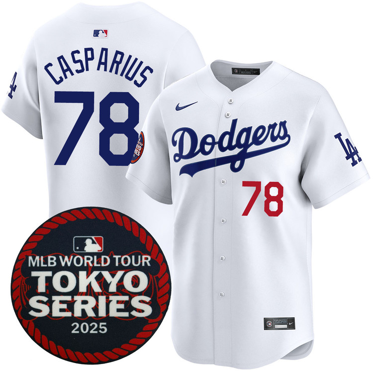 Ben Casparius Los Angeles Dodgers Home 2025 Tokyo Series Jersey