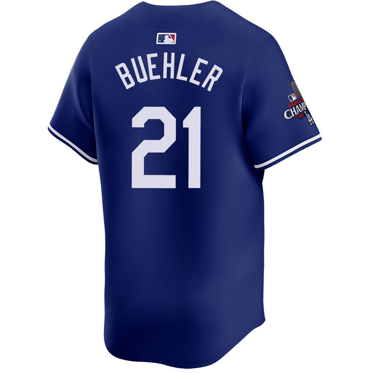 Walker Buehler Los Angeles Dodgers Alternate Royal Limited World Series Champions Jersey