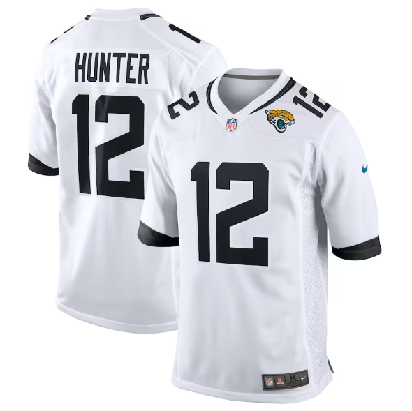 Jacksonville Jaguars Travis Hunter White 2025 NFL Draft First Round Pick Game Player Jersey