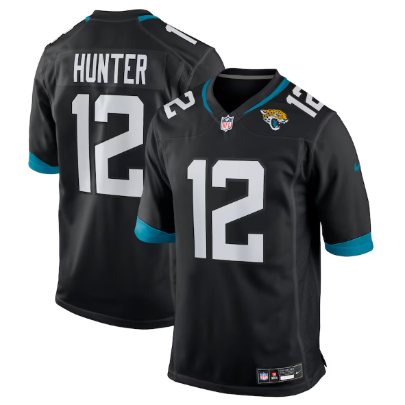 Jacksonville Jaguars Travis Hunter Black 2025 NFL Draft First Round Pick Alternate Game Player Jersey