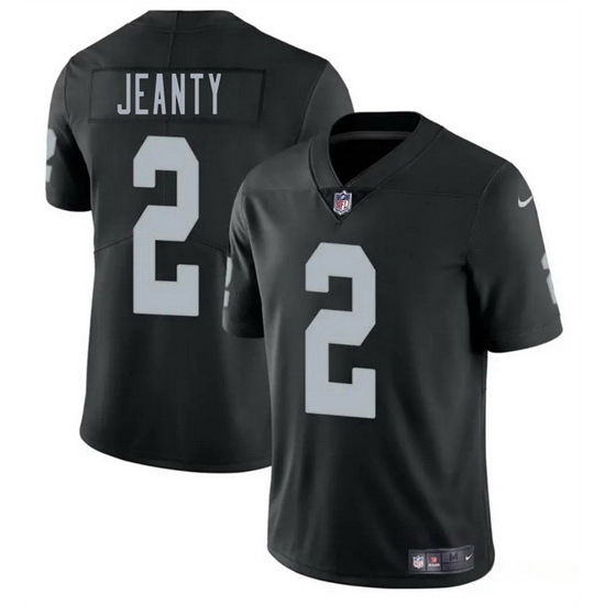 Las Vegas Raiders 2 Ashton Jeanty Black 2025 Draft Vapor Untouchable Limited Stitched Football Jersey
