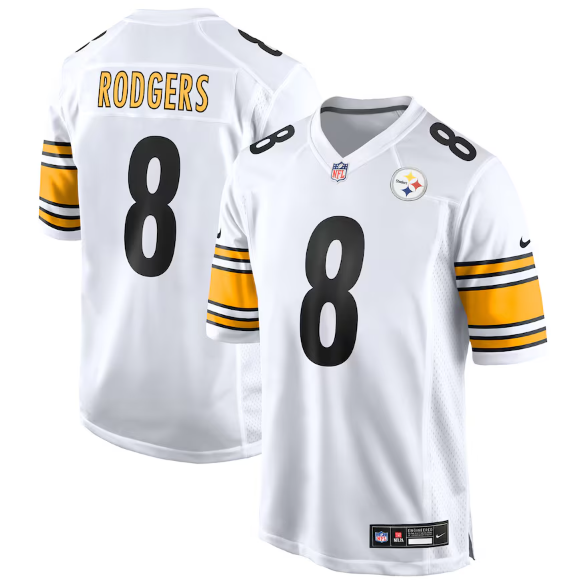 Pittsburgh Steelers Aaron Rodgers White Jersey