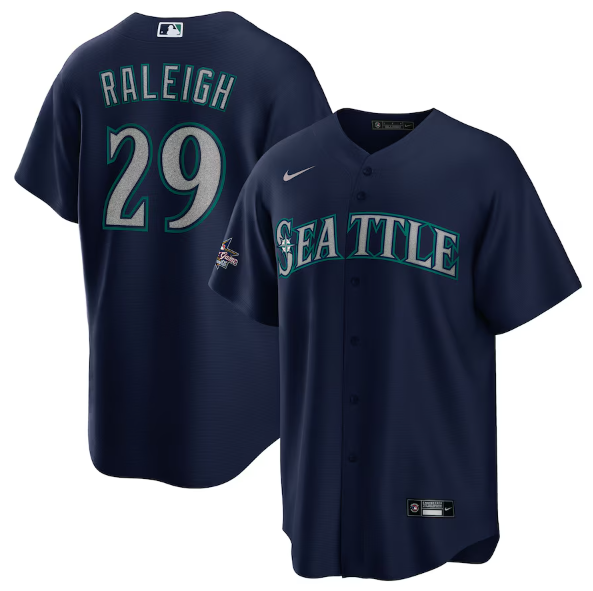Seattle Mariners Cal Raleigh Navy 2025 MLB All-Star Game Road Replica Player Jersey