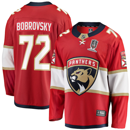 Florida Panthers Sergei Bobrovsky Fanatics Red 2025 Stanley Cup Champions Breakaway Jersey