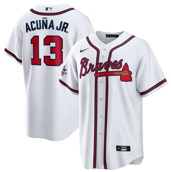 Atlanta Braves Ronald Acuña Jr. White 2025 MLB All-Star Game Home Replica Player Jersey