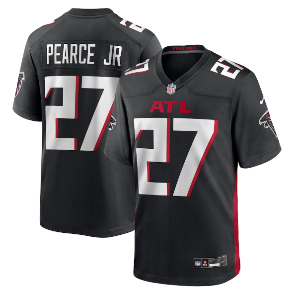 Men's Youth Women's Atlanta Falcons James Pearce Jr. Black 2025 Draft First Round Pick Game Player Jersey