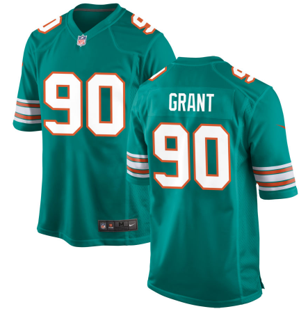 Men's Youth Women's Miami Dolphins Kenneth Grant Green 2025 Draft First Round Pick Game Jersey