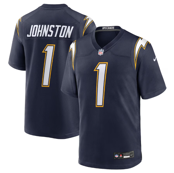Men's Youth women's Los Angeles Chargers Quentin Johnston Navy Alternate Super Chargers Game Player Jersey