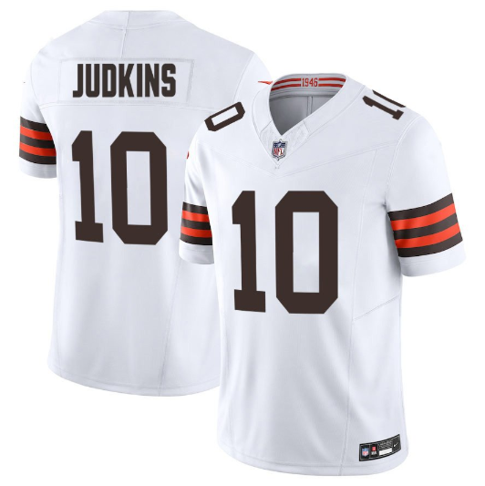 Men's Youth Women's Cleveland Browns Quinshon Judkins White 2025 Draft Game Jersey