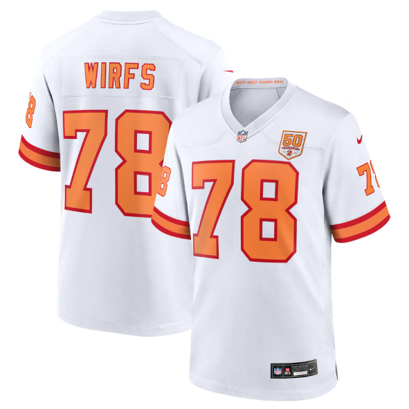 Men's Youth women's '76 Tampa Bay Buccaneers Tristan Wirfs White 50th Season Game Jersey