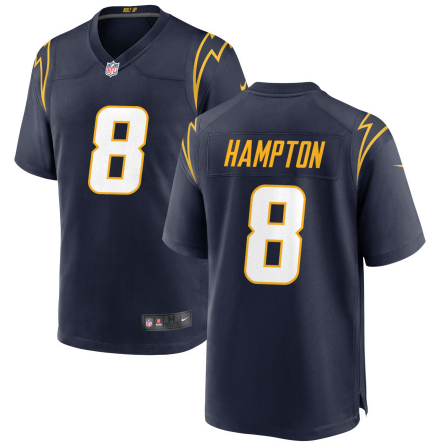 Men's Youth Women's Los Angeles Chargers Omarion Hampton Blue 2025 Draft First Round Pick Game Jersey