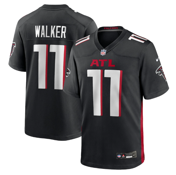 Men's Youth Women's Atlanta Falcons Jalon Walker Black 2025 Draft First Round Pick Game Jersey