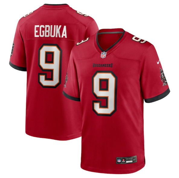 Men's Youth Women's Tampa Bay Buccaneers Emeka Egbuka Red 2025 Draft First Round Pick Game Jersey
