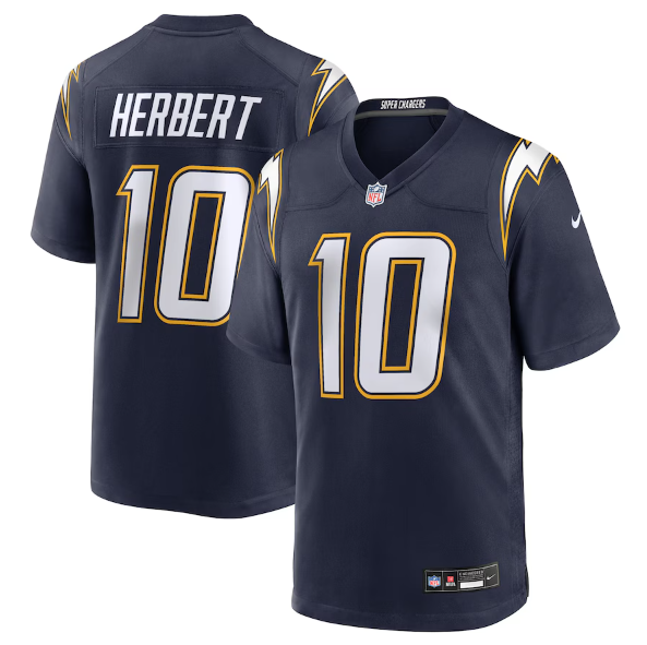 Men's Youth women's Los Angeles Chargers Justin Herbert Navy Alternate Super Chargers Game Player Jersey