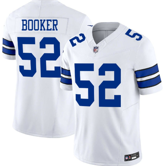 Men's Youth Women's Dallas Cowboys Tyler Booker White 2025 Draft First Round Pick Game Jersey