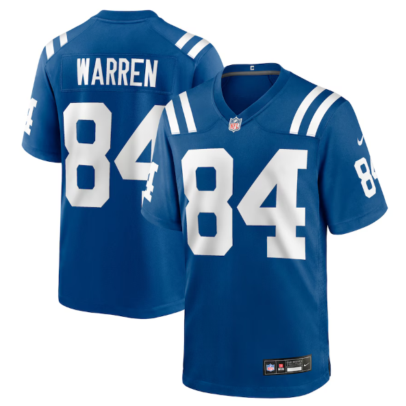 Men's Youth Women's Indianapolis Colts Tyler Warren Royal 2025 Draft First Round Pick Game Jersey