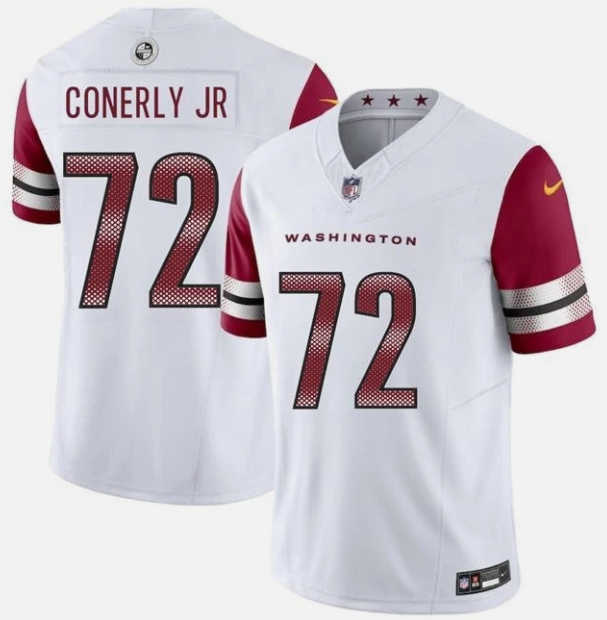 Men's Youth Women's Washington Commanders Josh Conerly Jr. White 2025 Draft First Round Pick Game Jersey
