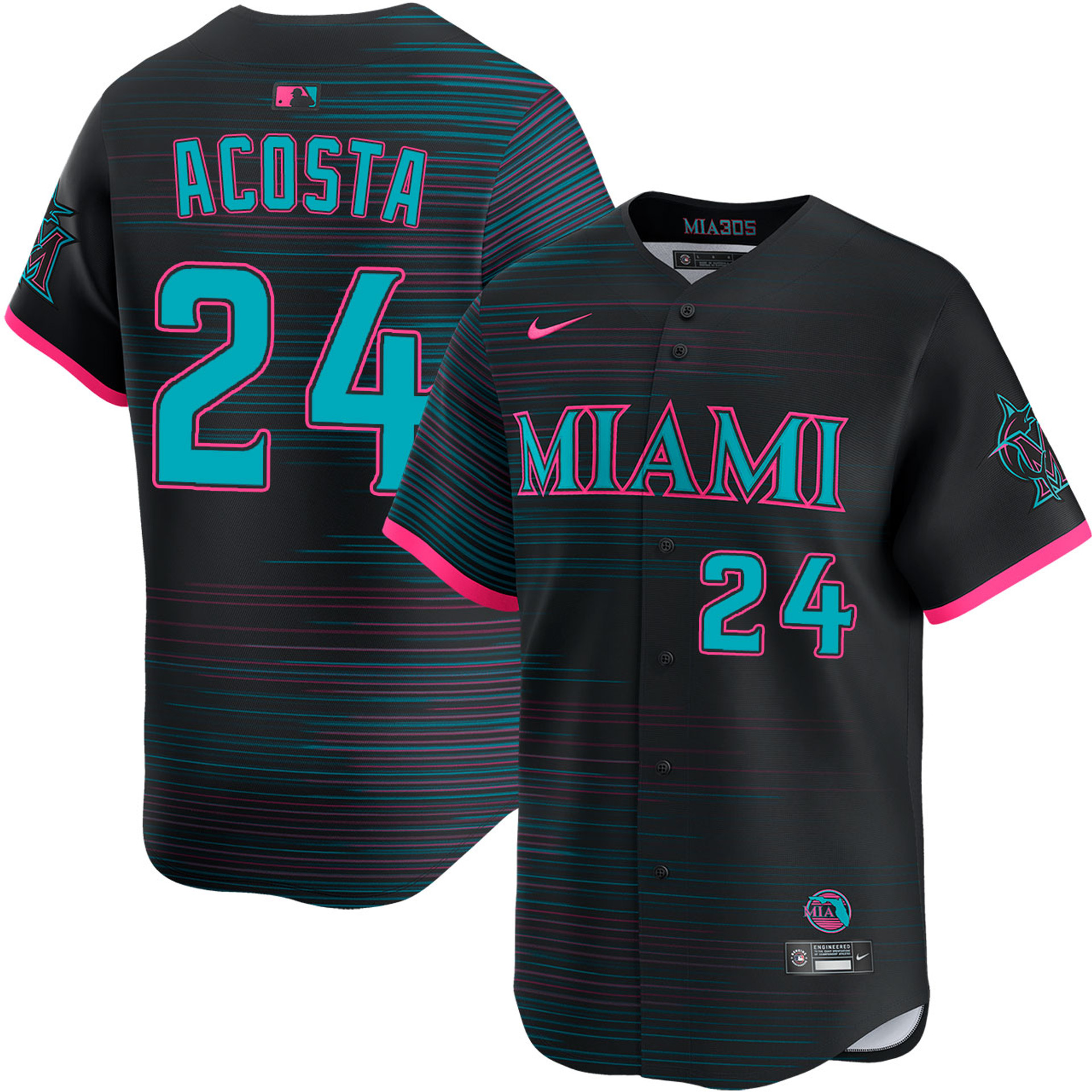 Maximo Acosta Miami Marlins City Connect 2.0 Limited Jersey