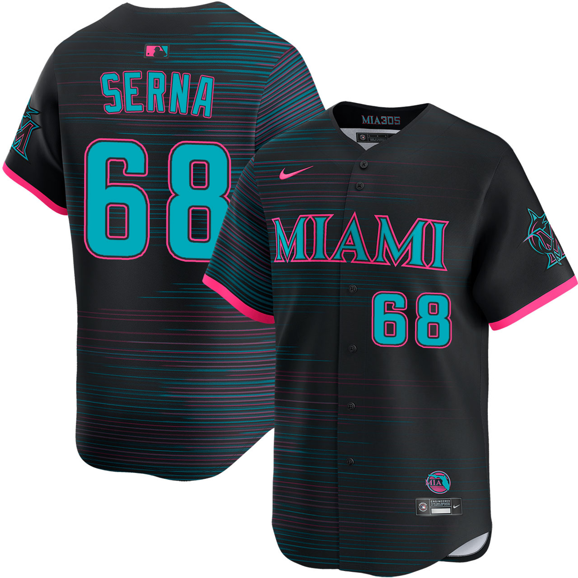 Jared Serna Miami Marlins City Connect 2.0 Limited Jersey