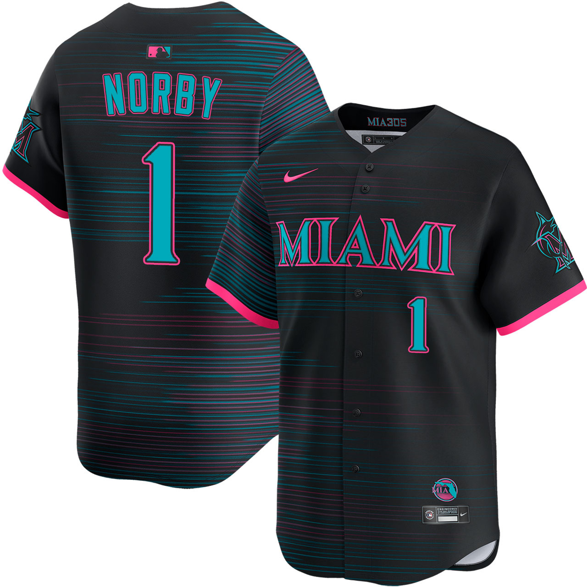 Connor Norby Miami Marlins City Connect 2.0 Limited Jersey