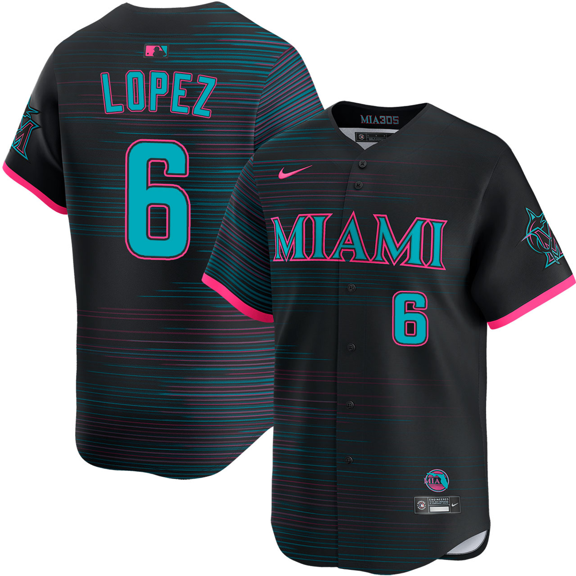 Otto Lopez Miami Marlins City Connect 2.0 Limited Jersey