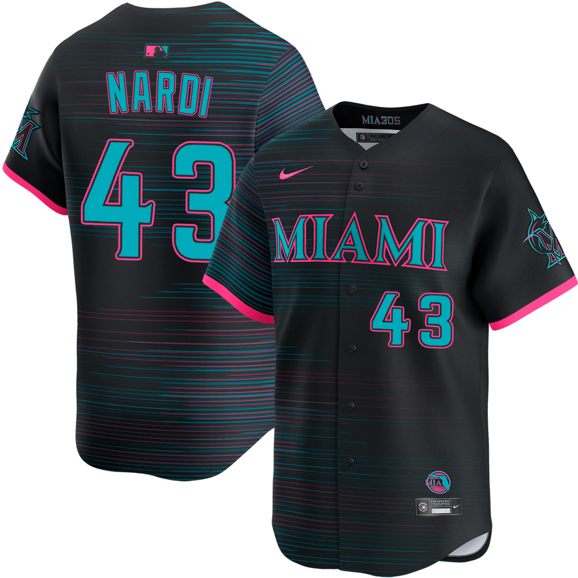 Andrew Nardi Miami Marlins City Connect 2.0 Limited Jersey