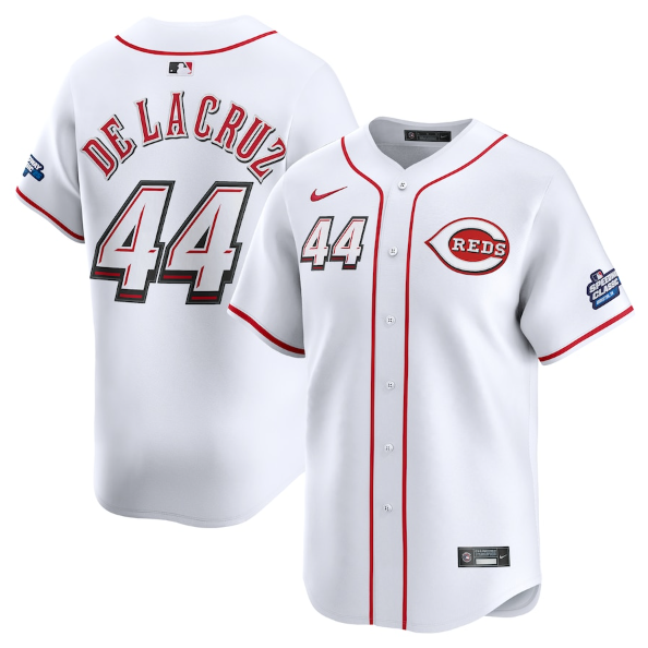 Cincinnati Reds Elly De La Cruz White 2025 MLB Speedway Classic Home Limited Player Jersey