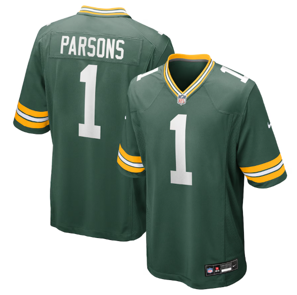 Green Bay Packers Micah Parsons Green Player Jersey