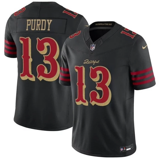 49ers Brock Purdy Black 2025 F.U.S.E. “Rivalries” Vapor Limited Jersey