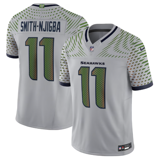 Seattle Seahawks Jaxon Smith-Njigba Wolf Gray 2025 Rivalries Collection Limited Jersey