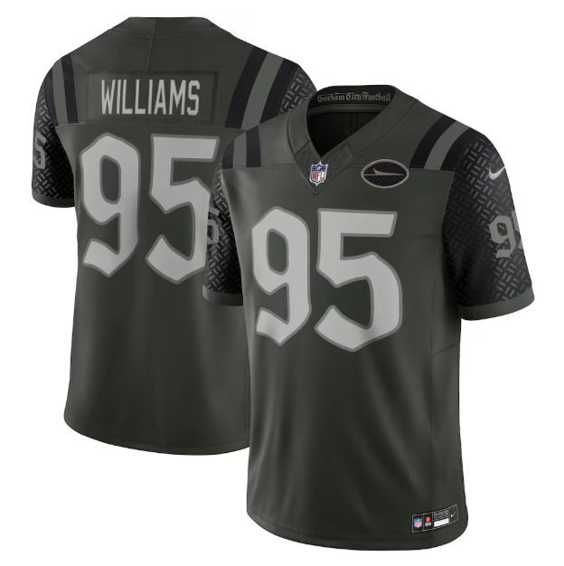 New York Jets Quinnen Williams Gotham Green 2025 Rivalries Collection Limited Jersey