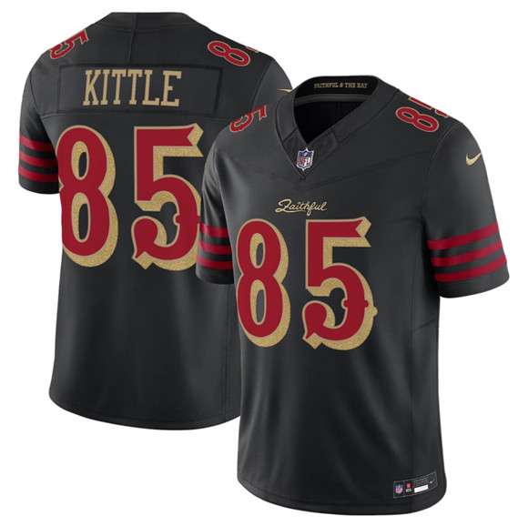 San Francisco 49ers #85 George kittle Black 2025 FUSE Rivalries Vapor Limited Football Stitched Jersey