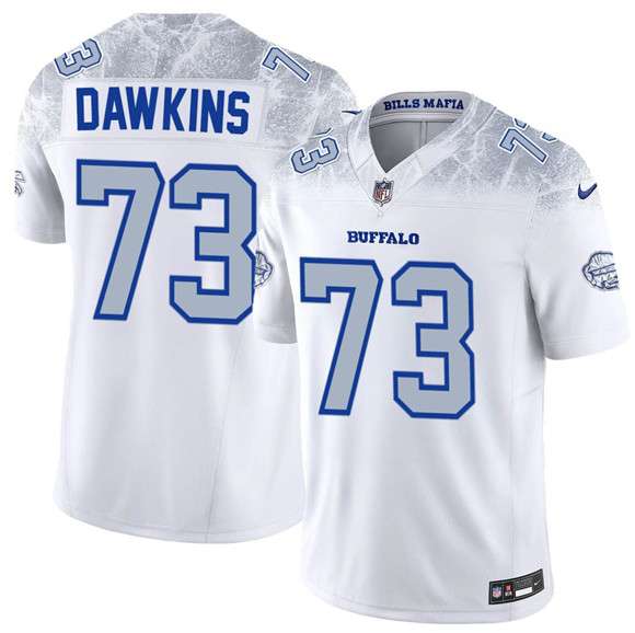 Buffalo Bills #73 Dion Dawkins White 2025 FUSE Rivalries Vapor Limited Football Stitched Jersey