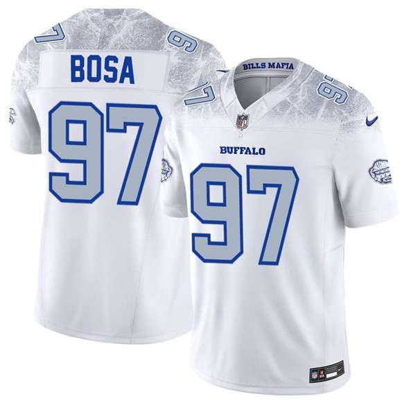 Buffalo Bills #97 Joey Bosa White 2025 FUSE Rivalries Vapor Limited Football Stitched Jersey