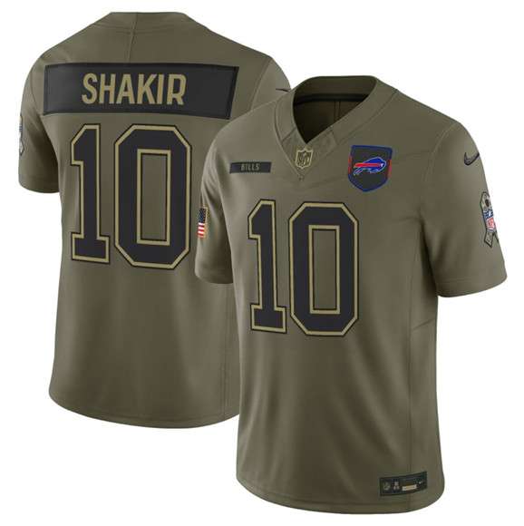 Buffalo Bills #10 Khalil Shakir Olive 2025 Salute to Service Limited Football Stitched Jersey