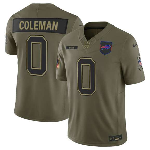 Buffalo Bills #0 Keon Coleman Olive 2025 Salute to Service Limited Football Stitched Jersey
